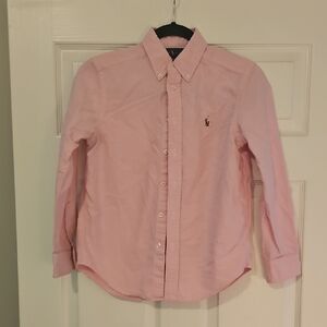 Ralph Lauren Pink Long Sleeve Oxford Button Down